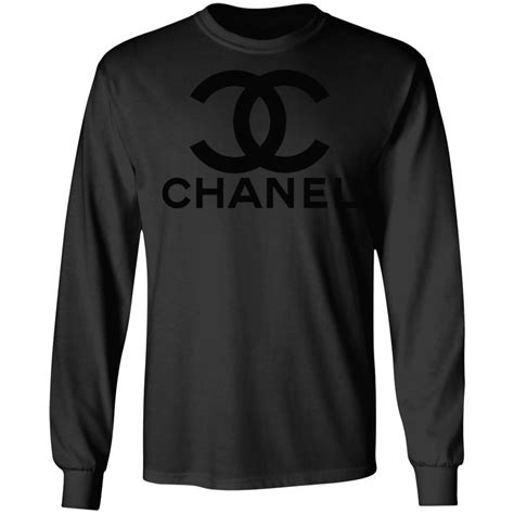 black chanel shkrt|chanel tee shirt blouses.